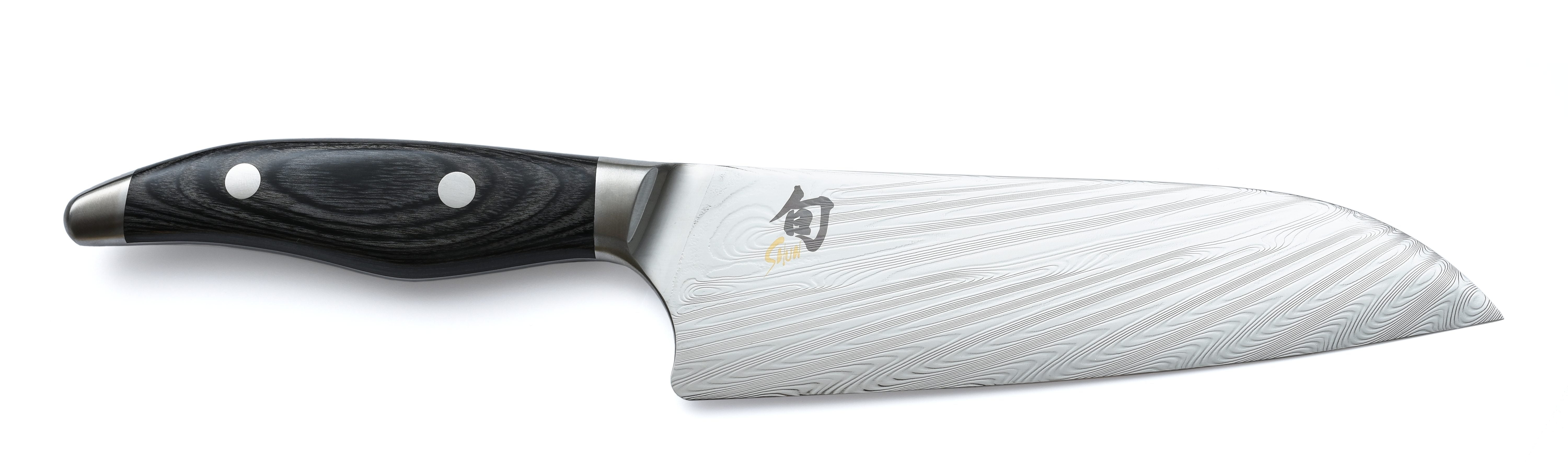 a chef's knife on a blank background