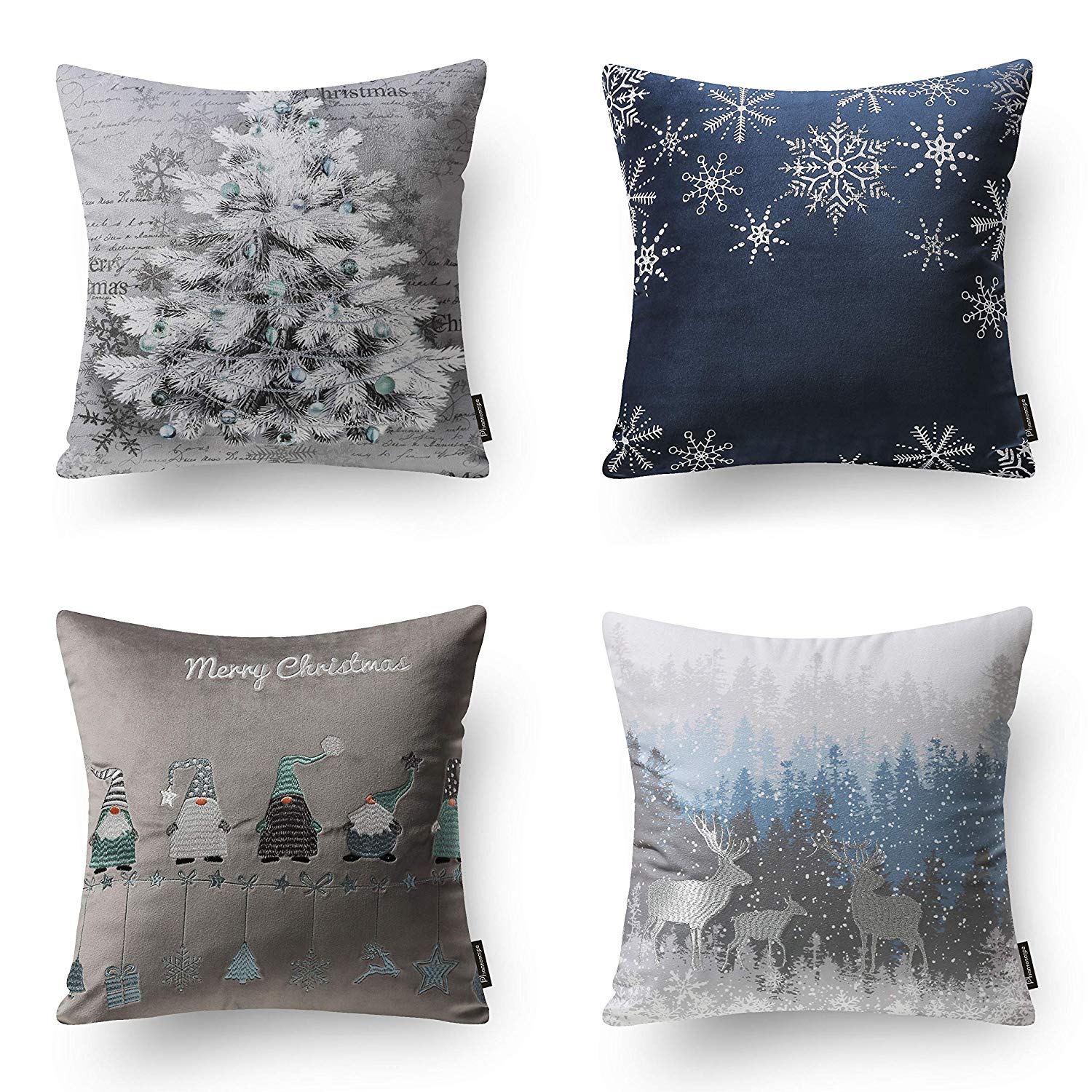 Christmas and New Year Decorative Throw Pillow Covers & Blankets