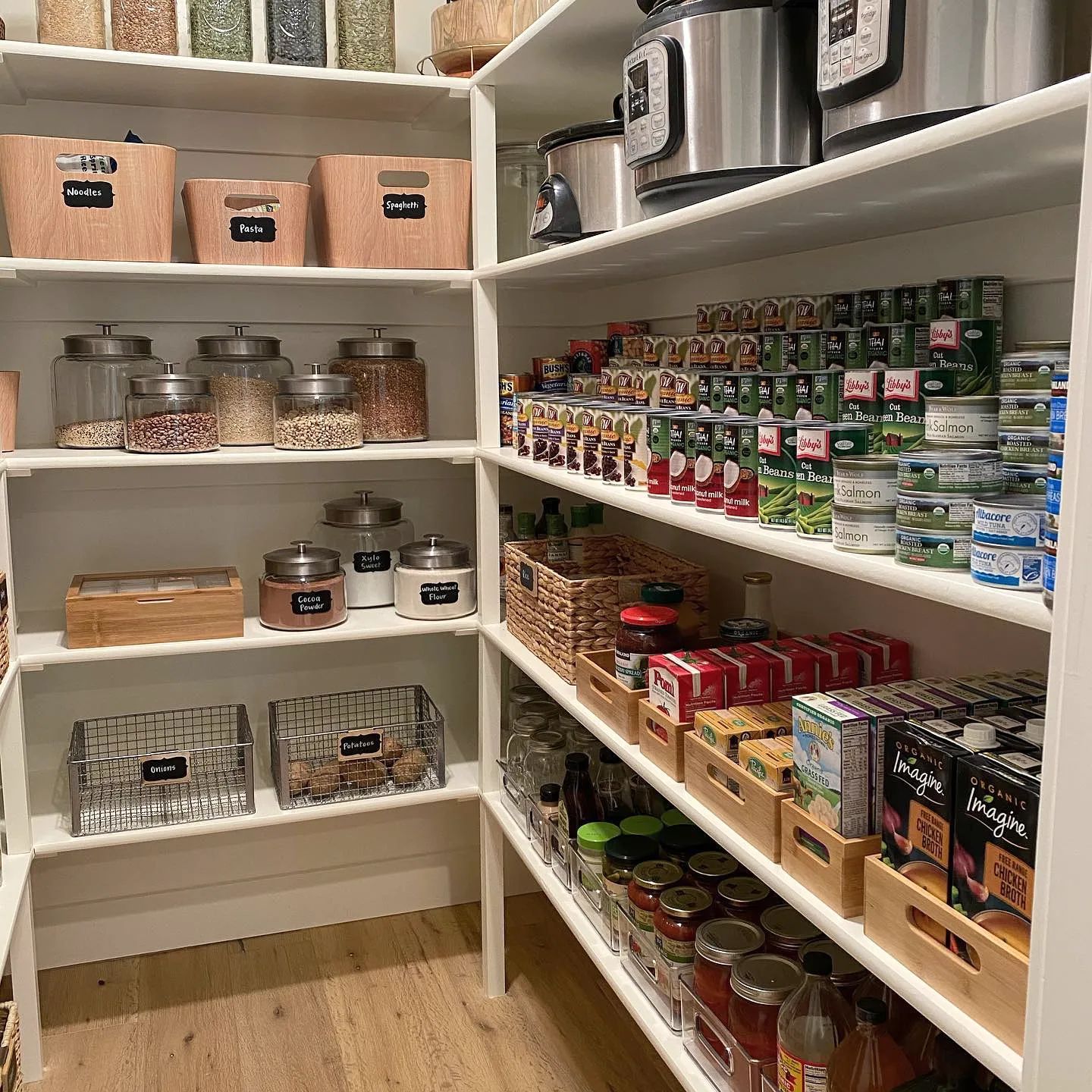 a pantry where items are neatly grouped together make finding items quicker and easier