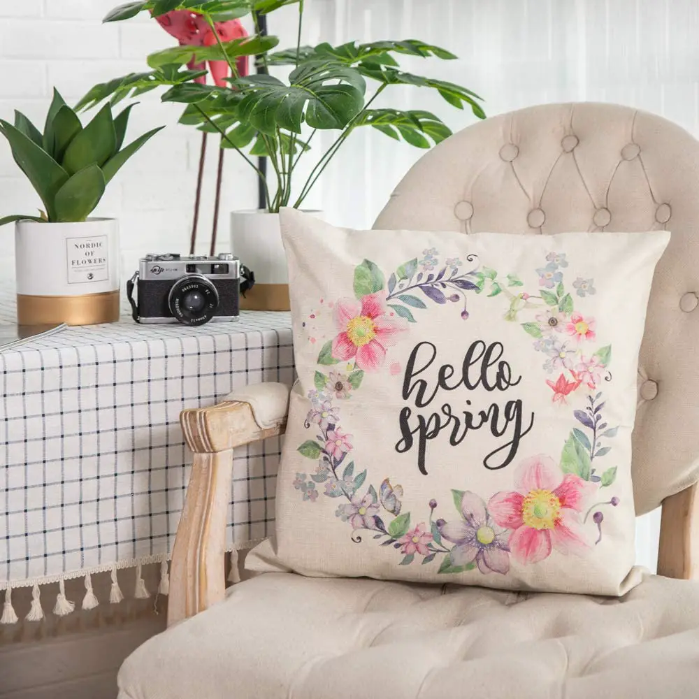 Spring Pillow Cover
