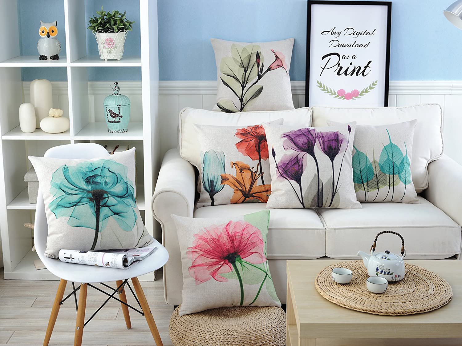 Floral-Decorative-Pillow-Covers