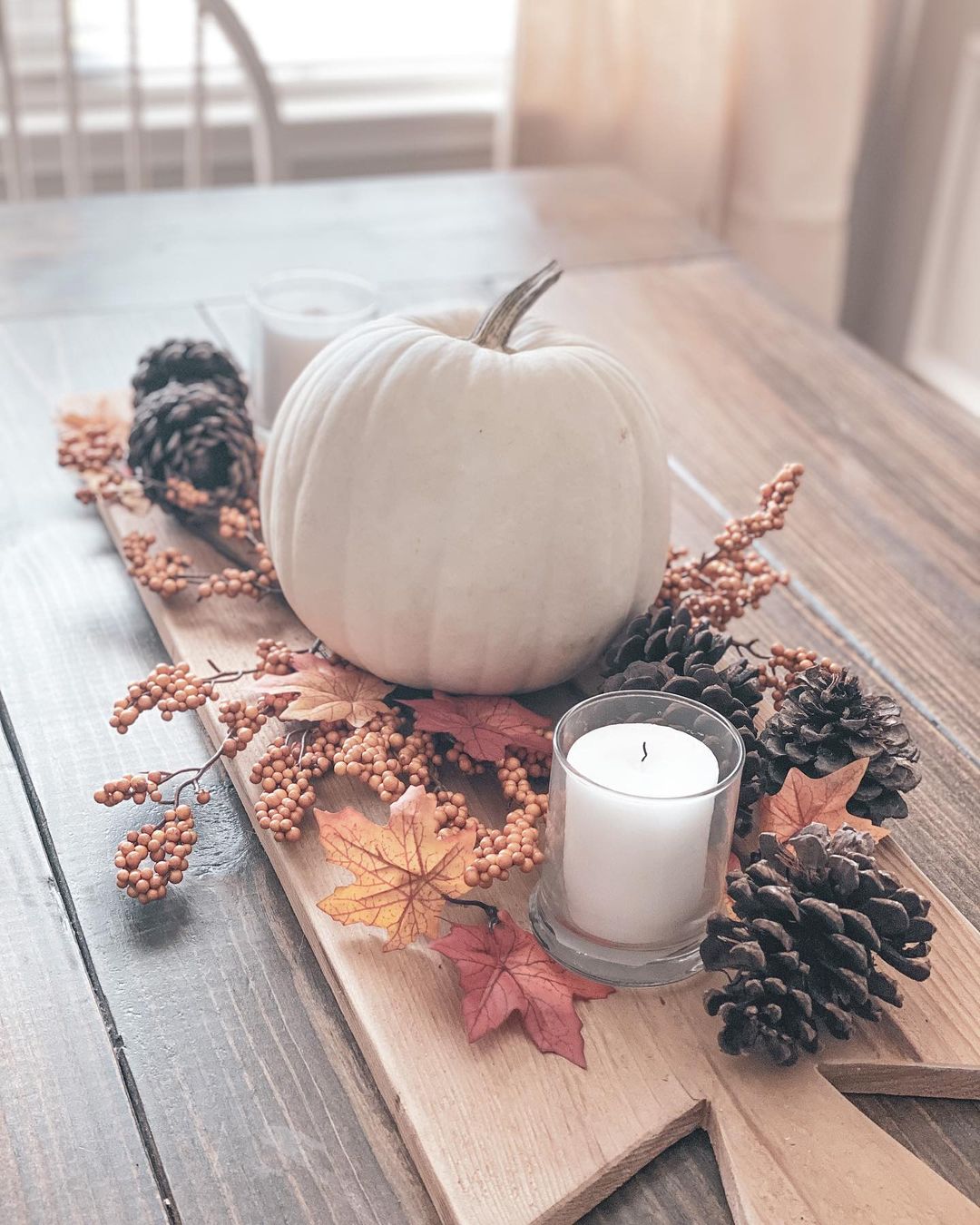 Rustic Romance: Captivating Fall Centerpieces with the Warmth of Candlelight