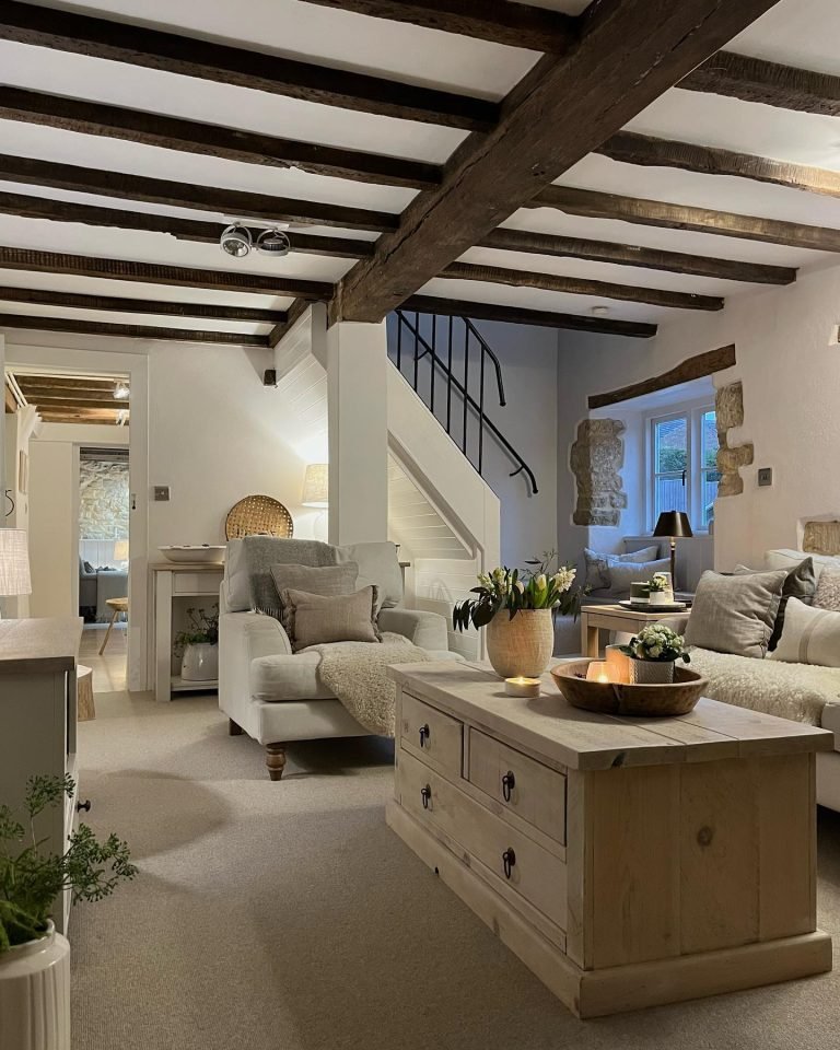 a cottage style living room interior can be as simple as a few carefully sourced furnishings as in this example