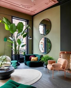 an interior with a mix of colors, contrast, and harmony can result in a balanced eclectic home decor as demonstrated in this living room showcasing different furniture styles.