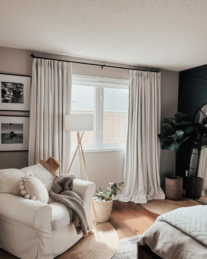 Full height window curtains with stylish curtain rods are an intrinsic part of a bedroom for privacy and coziness which make it important to understand how to avoid mistakes when choosing and hanging curtains.