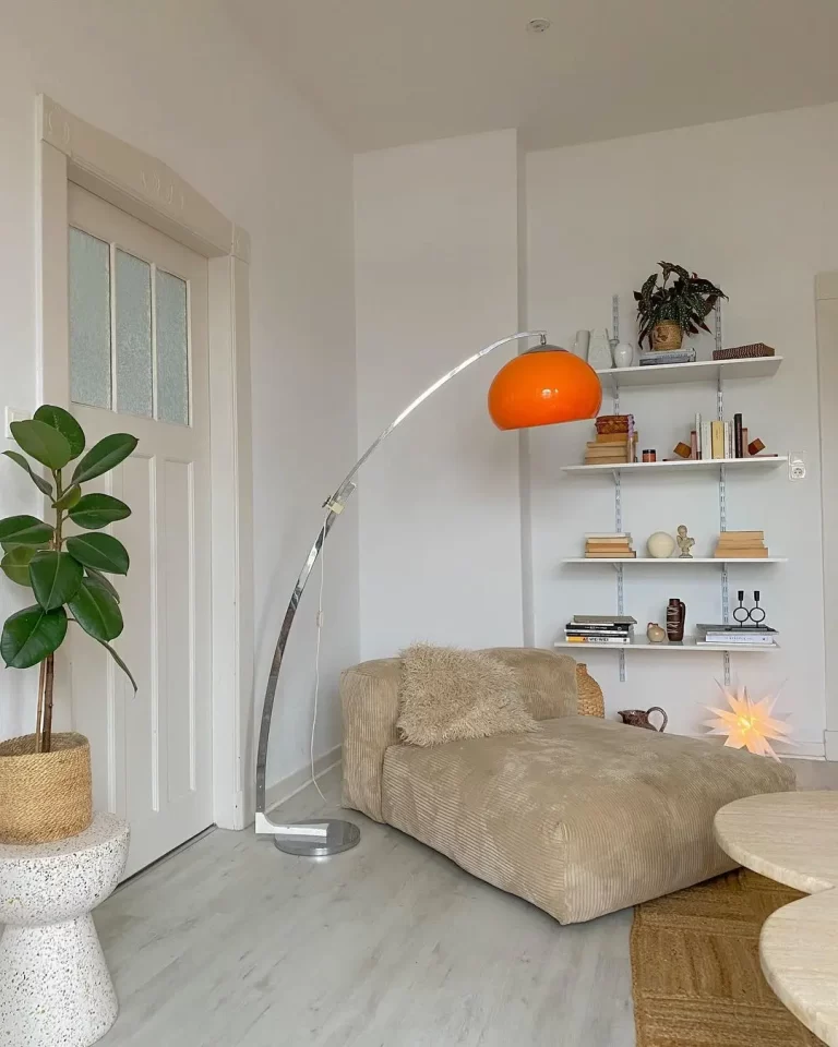 a unique lighting fixture is usually the go to for an eclectic living space to maintain self-expression within the decor.