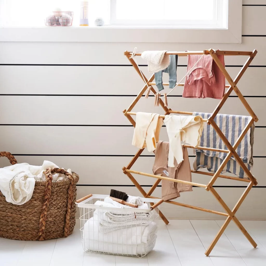 Freestanding drying racks are versatile and can be moved as needed. They are suitable for small laundry room with limited space to add permanent drying rack options.