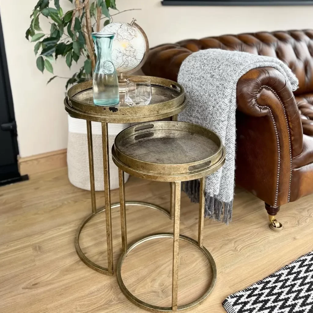 small side tables can be a great way to add versatility and accentuate your decor in a compact living space.