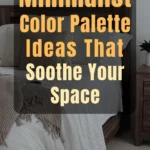 Minimalist bedroom featuring soft neutral tones, natural textures, and simple wall art, showcasing calming color palette ideas that soothe your space.