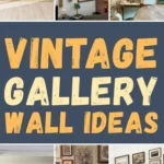 Vintage gallery wall featuring a mix of antique frames, vintage artwork, and layered wall decor arranged above furniture and along staircases for a collected, timeless home style.