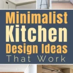Minimalist kitchen design ideas featuring clean white cabinetry, flat-panel wood cabinets, sleek kitchen islands, open shelving, and clutter-free layouts that balance function and modern style.