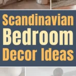 Scandinavian bedroom decor featuring light neutral tones, minimalist furniture, soft bedding, natural textures, and cozy styling for a calm and inviting Nordic-inspired bedroom.