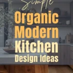 Organic modern kitchen design ideas featuring warm wood cabinetry, marble island, skylight, and earthy neutral tones.